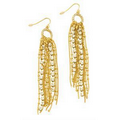 ABS Multi Chain and Crystal Linear Earrings
